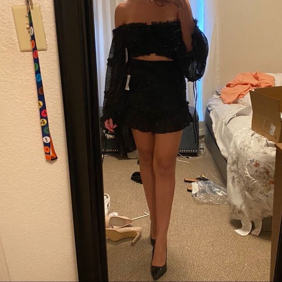 ASOS | Black Chiffon Mini Skirt - Picture 7 of 7